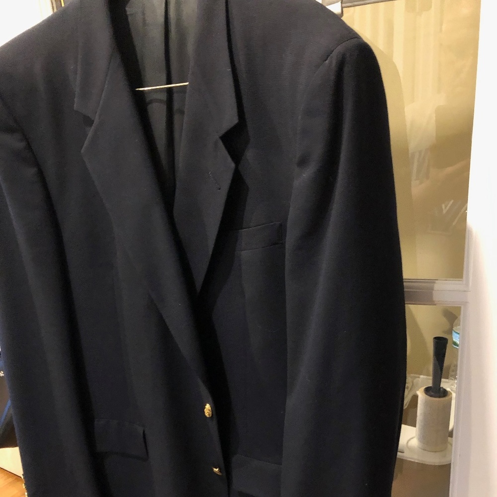 Navy Blue Blazer with Gold Buttons 44L